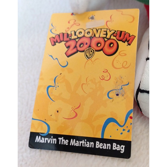 2000 Warner Bros. Studio Store Mil-LOONEY-Um Marvin The Martian Bean Bag Plush - Picture 2 of 13